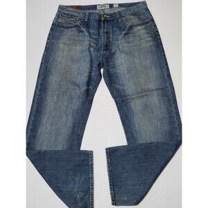 Vintage Akademiks Jeans Mens 38x34 Blue Denim Baggy Hip Hop Rap Pants Y2K